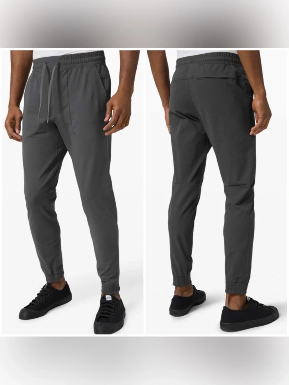 Lululemon Men's ABC Jogger Canvas Graphite Grey Drawstring Sz Large M5951S